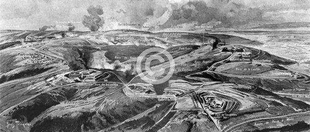 ''De Douaumont et Vaux a Souville et Tavannes', 1916. Creator: Louis Trinquier.