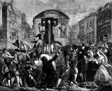 "De Foe in the Pillory", by Eyre Crowe, from the exhibition of the Royal Academy, 1862. Creator: E. Skill
