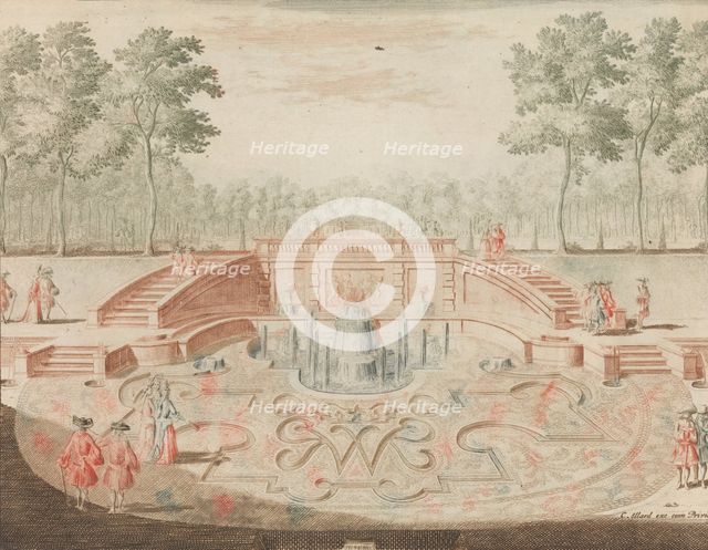 De Fontein van de Koninglijke door-eengevlochte Naam; voor de veiver', in: Tooneel Der Voo..., n.d.. Creator: Lorenz Scherm.
