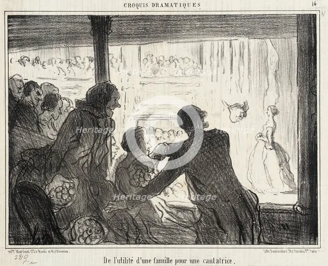 De l'utilité d'une famille pour une cantatrice, 1857. Creator: Honore Daumier.