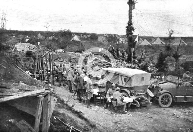 'De l'ailette a la Scarpe; le poste de commandement d'un corps d'armee devant Roye', 1918. Creator: Unknown.