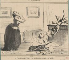 De l'inconvénient d'aimer a la fois ..., 19th century. Creator: Honore Daumier