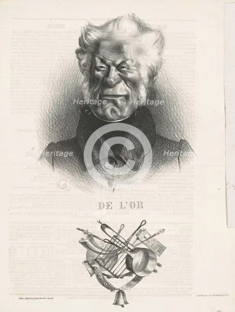 De L'or (J. -Ant. -Adrien Delort), 19th century. Creator: Honore Daumier.
