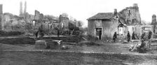 'De la Woevre aux Flandres; La reoccupation de Ville-en-Woevre par un detachement Francais 1914. Creator: Unknown
