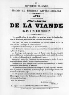 De La Viande, from French Political posters of the Paris Commune, May 1871