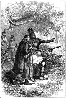 De Lamberville sent away by the Onondagas, late 17th or early 18th century (c1880)