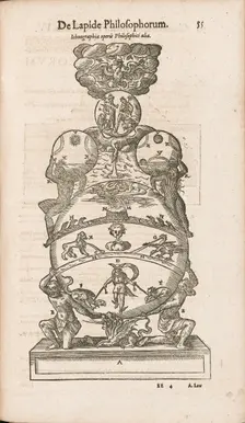 De lapide philosophorum: Philosopher's Stone. From Alchymia by Andreas Libavius, 1606. Creator: Keller, Georg (1568-1634/40)