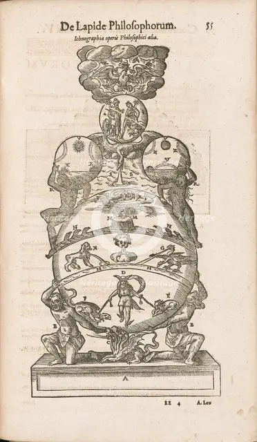 De lapide philosophorum: Philosopher's Stone. From Alchymia by Andreas Libavius, 1606. Creator: Keller, Georg (1568-1634/40).
