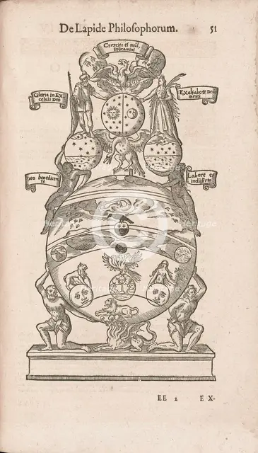 De lapide philosophorum: Philosopher's Stone. From Alchymia by Andreas Libavius, 1606. Creator: Keller, Georg (1568-1634/40).