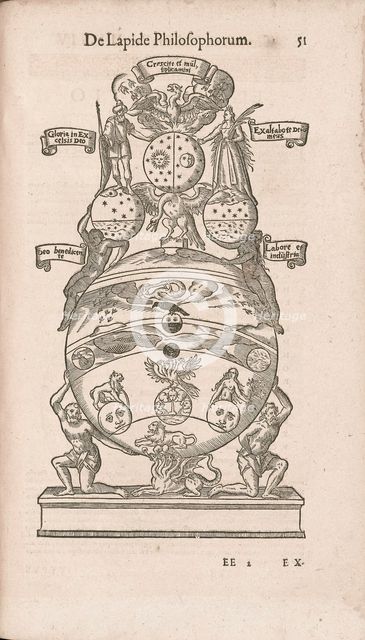 De lapide philosophorum: Philosopher's Stone. From Alchymia by Andreas Libavius, 1606. Creator: Keller, Georg (1568-1634/40).