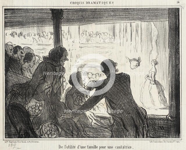 De l'utilité d'une famille pour une cantatrice, 1857. Creator: Honore Daumier.