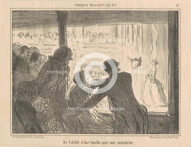 De l'utilité d'une famille pour une cantatrice, 19th century. Creator: Honore Daumier.