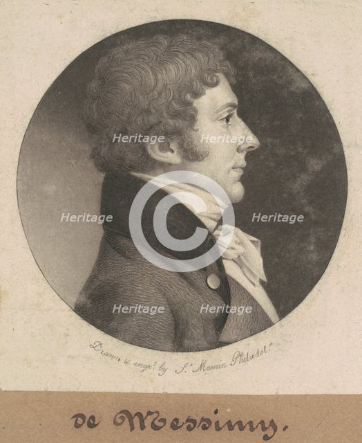 de Messimy, 1801. Creator: Charles Balthazar Julien Févret de Saint-Mémin.