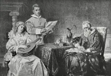 De muziekles (The music lesson), 1883. Creator: Richard Brend'amour