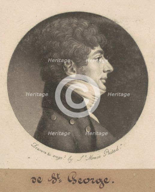 de St. George, 1800. Creator: Charles Balthazar Julien Févret de Saint-Mémin.