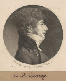 de St. George, 1800. Creator: Charles Balthazar Julien Févret de Saint-Mémin