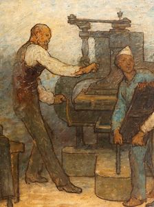 De près ou de loin tous les métiers ont besoin d'être touchés par un reflet de l'art..., 1887. Creator: Edmond Eugene Valton