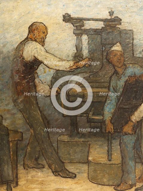 De près ou de loin tous les métiers ont besoin d'être touchés par un reflet de l'art..., 1887. Creator: Edmond Eugene Valton.