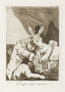 De que mal morira?; Los Caprichos, pl.40, 1799. Creator: Francisco Goya