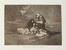 De qué sirve una taza?; Los Desastres de la Guerra, Madrid 1863. Creator: Francisco Goya
