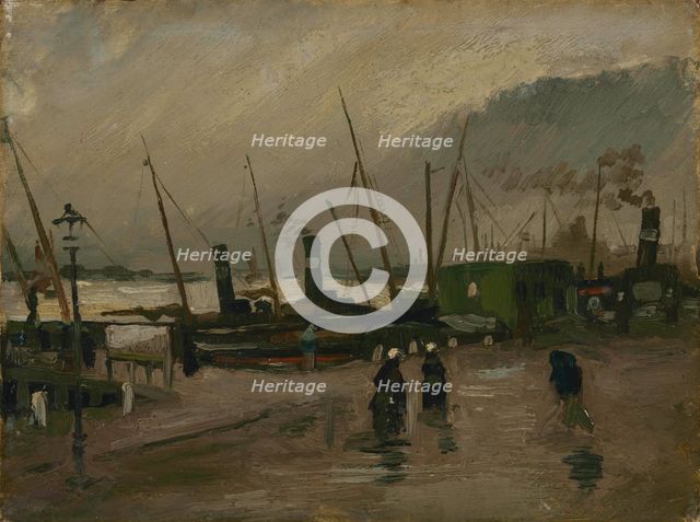 De Ruijterkade in Amsterdam, 1885. Creator: Gogh, Vincent, van (1853-1890).