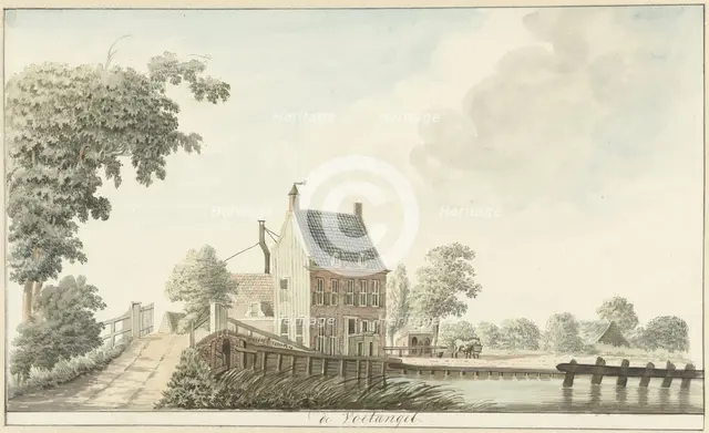 De Voetangel Inn on the Utrecht canal, 1782. Creator: Hendrik Tavenier.