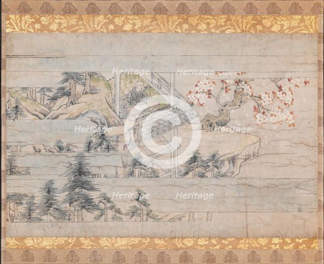 Detached section from scroll one from A Long Tale for an Autumn Night... ca. 1400. Creator: Unknown.