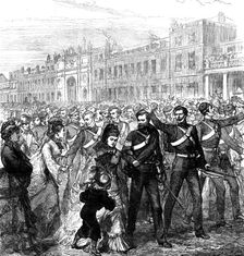 Detachment of the Royal Artillery leaving Woolwich for the Gold Coast, 1873. Creator: Unknown