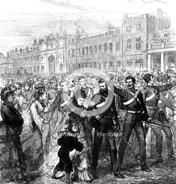 Detachment of the Royal Artillery leaving Woolwich for the Gold Coast, 1873. Creator: Unknown.