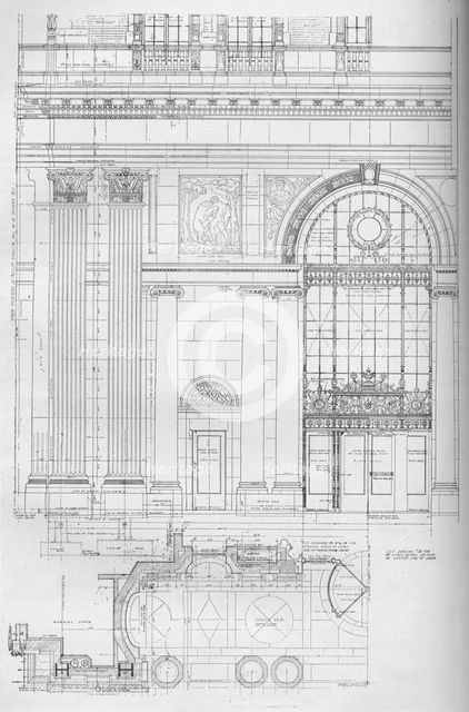 Detail of main entrance, Los Angeles Biltmore Hotel, Los Angeles, California, 1923. Artist: Unknown.