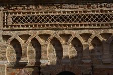 Detail of main façade, Cristo de la Luz Shrine, Toledo, Castile-La Mancha, Spain, 2022. Creator: LTL