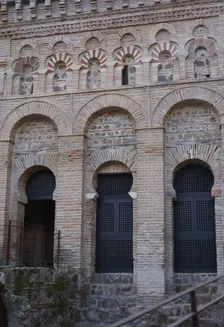 Detail of main façade, Cristo de la Luz Shrine, Toledo, Castile-La Mancha, Spain, 2022. Creator: LTL
