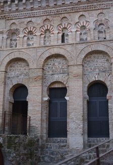 Detail of main façade, Cristo de la Luz Shrine, Toledo, Castile-La Mancha, Spain, 2022. Creator: LTL