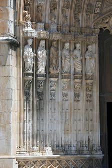 Detail of main portal with archivolt, Monastery of Batalha, Batalha, Portugal, 2009. Artist: Samuel Magal