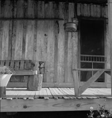 Detail of Negro sharecropper's porch, Washington County, Mississippi, 1937. Creator: Dorothea Lange