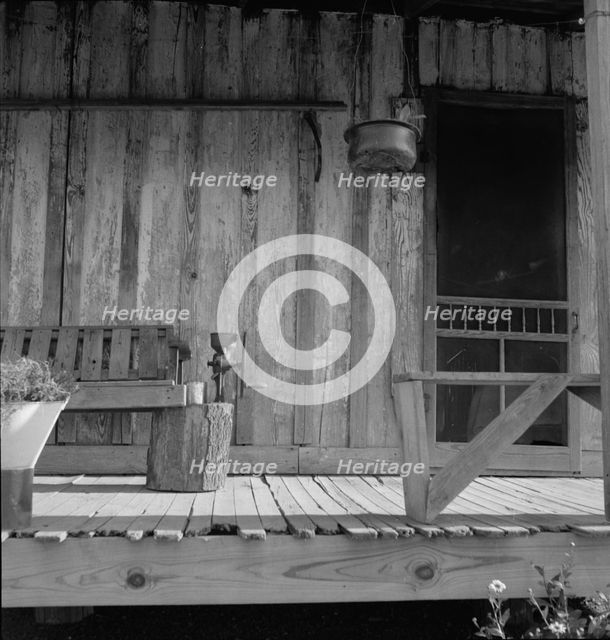 Detail of Negro sharecropper's porch, Washington County, Mississippi, 1937. Creator: Dorothea Lange.
