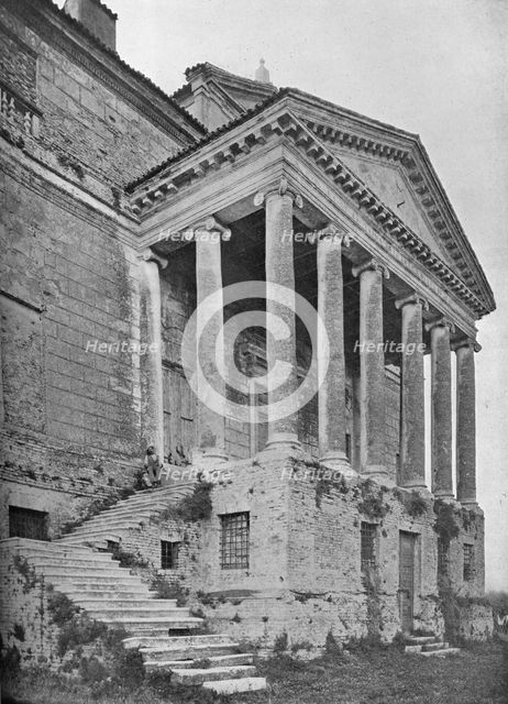 Detail of north front and portico, La Malcontenta, Mira, Veneto, Italy, 1922. Artist: Unknown.
