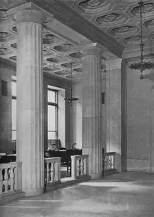 Detail of officers space - Uptown Branch Building, National City Bank, New York, 1922