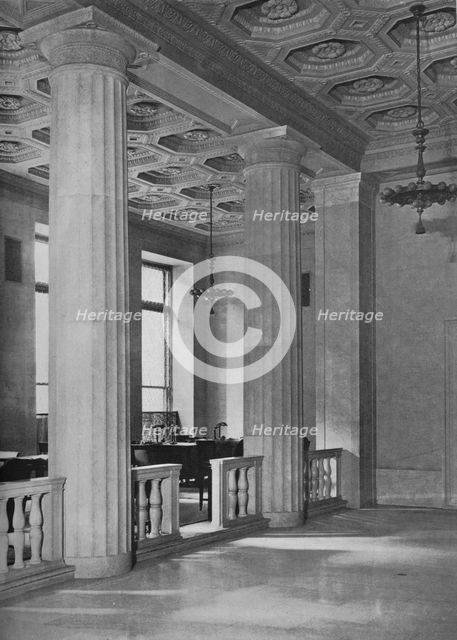 Detail of officers' space - Uptown Branch Building, National City Bank, New York, 1922. Artist: Unknown.