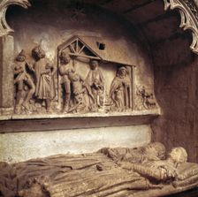 Detail of one of the tombs located in the collegiate church of Covarrubias
