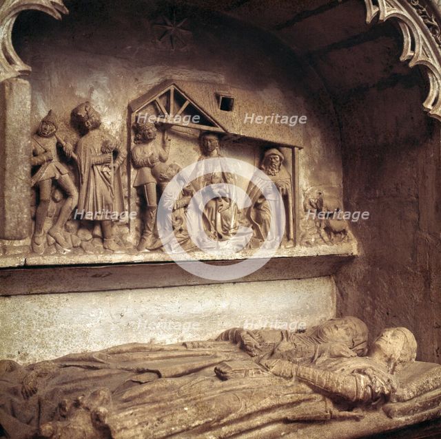 Detail of one of the tombs located in the collegiate church of Covarrubias.