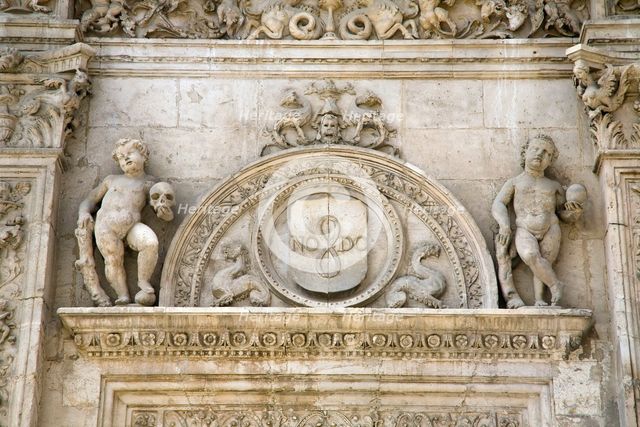 Detail of a carving, City Hall, Seville, Andalusia, Spain, 2007. Creator: Samuel Magal.