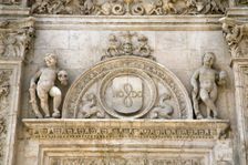 Detail of a carving, City Hall, Seville, Andalusia, Spain, 2007. Creator: Samuel Magal