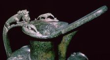 Detail of a Celtic bronze flagon