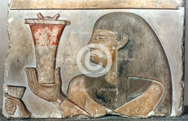 Detail of a bas relief from El-Bahrain, Egypt, 22nd-20th century BC. Artist: Unknown