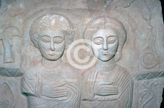 Detail of a gravestone from Asia Minor, 1st century. Artist: Unknown