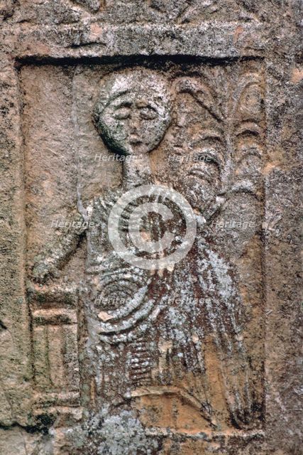 Detail of a gravestone in a sanctuary sacred to Saturn, 1st century. Artist: Unknown
