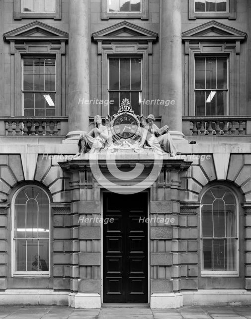 Detail of a doorway in Somerset House in The Strand, Westminster, London,  Feb 1981. Artist: Paul Barkshire