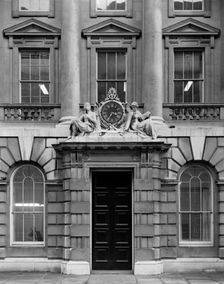 Detail of a doorway in Somerset House in The Strand, Westminster, London, Feb 1981. Artist: Paul Barkshire