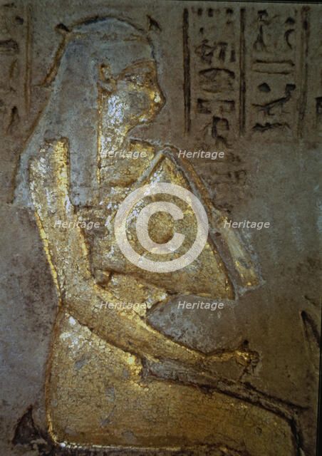 Detail of a familiar stela from a chapel of worship.